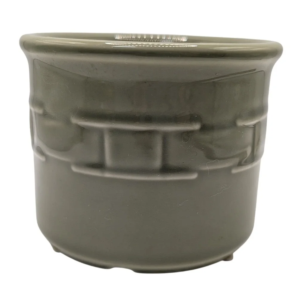 Longaberger‎ Pottery Crock One Pint Woven Traditions Green Textured USA No Lid